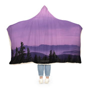 Stunning Purple Mountain View Hooded Blanket