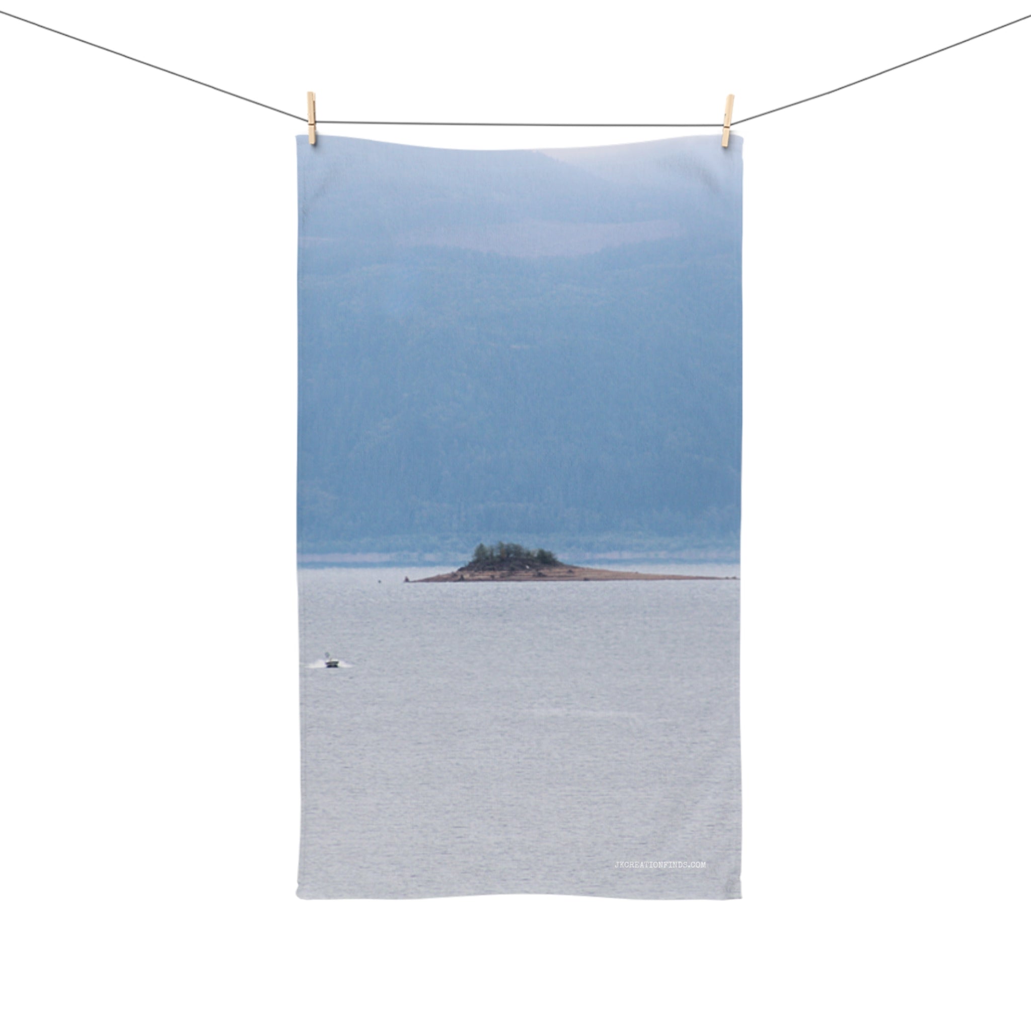 Ocean Island View Scenic Design Beach Towel product