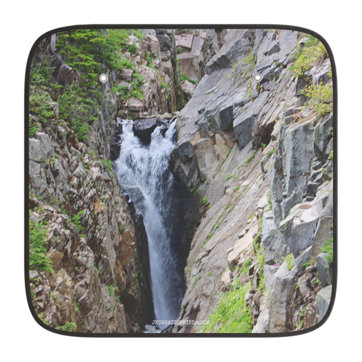 Scenic Mountain Waterfall Print Car Sunshade