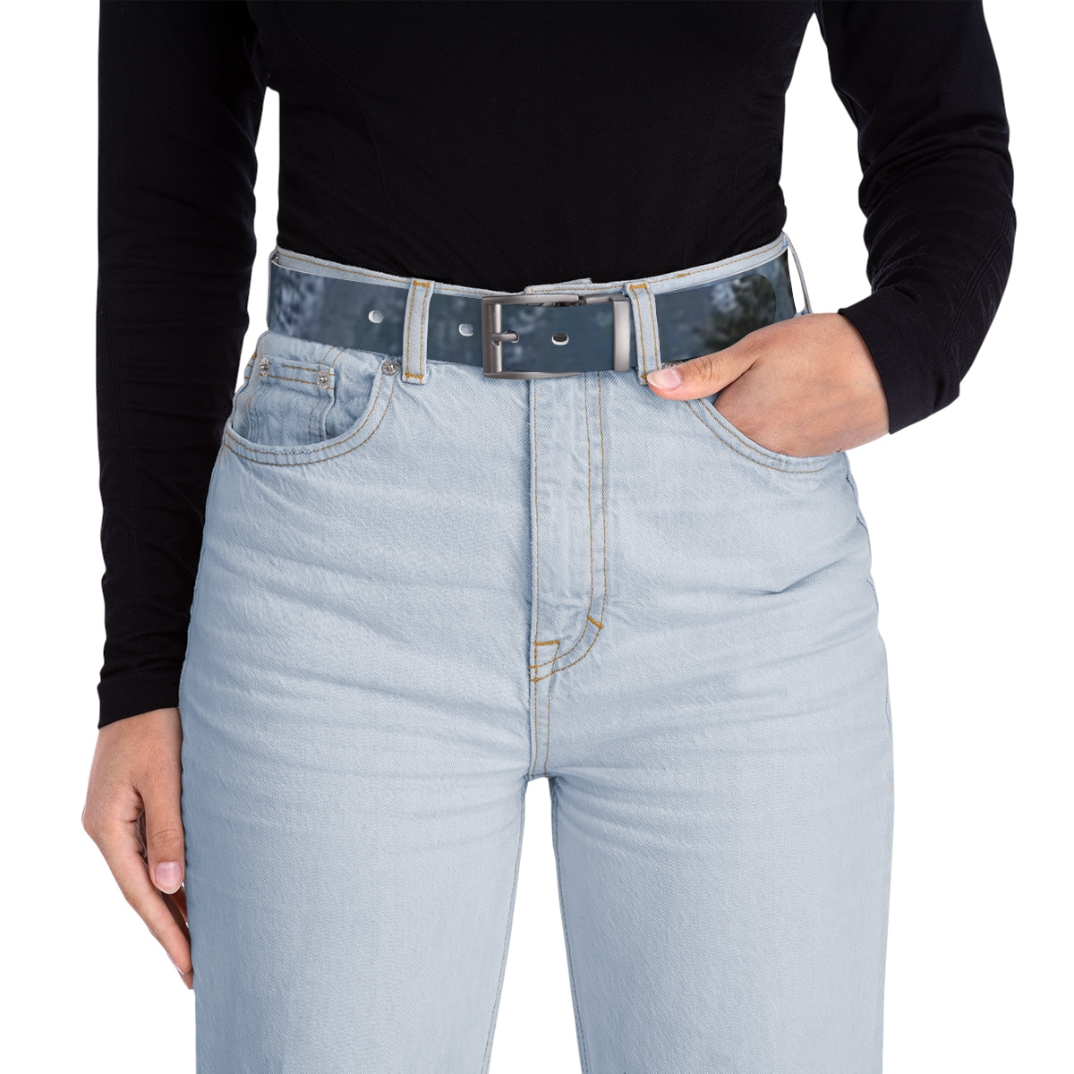 Stylish Light Blue High-Waisted Denim Jeans Product