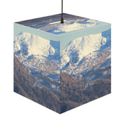 Winter Mountain Snowy Peaks Forest Cube Hanging Fixture product type