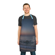 Night Ocean Scene with Shark Full-Length Apron
