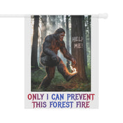 Bigfoot Preventing Forest Fire Poster with Text