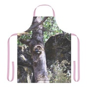 Raccoon Sticking Head Out Of Tree Art Apron