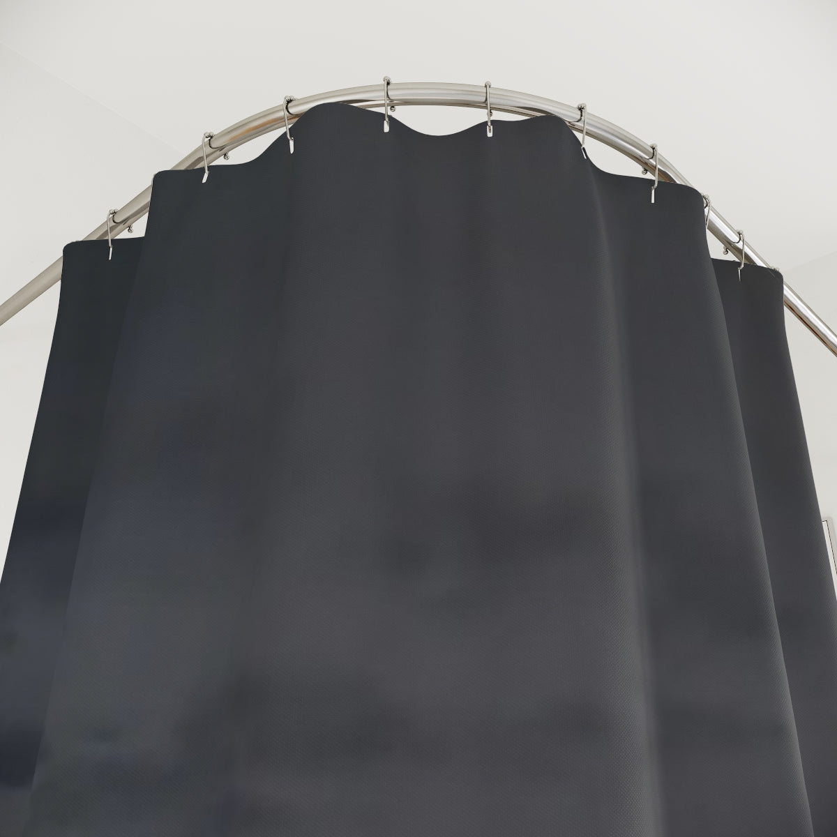 Elegant Black Waterproof Bathroom Shower Curtain