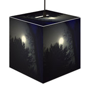 Dark Forest Silhouette Full Moon Square Pendant Lamp product type