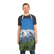 Beautiful Snowy Mountain Landscape Printed Apron