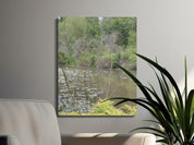 Peaceful Pond Nature Scene Canvas Wall Art product