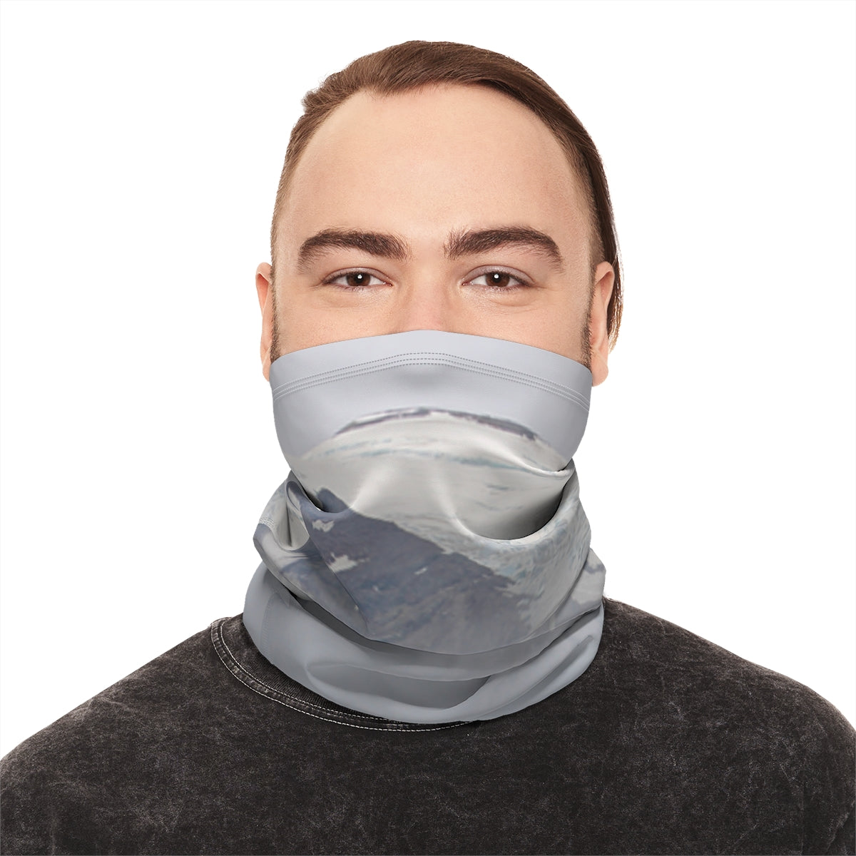 Mountain and Snow Landscape Print Neck Gaiter