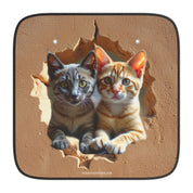 Adorable Kittens Peeking Out Artwork Car Sunshade