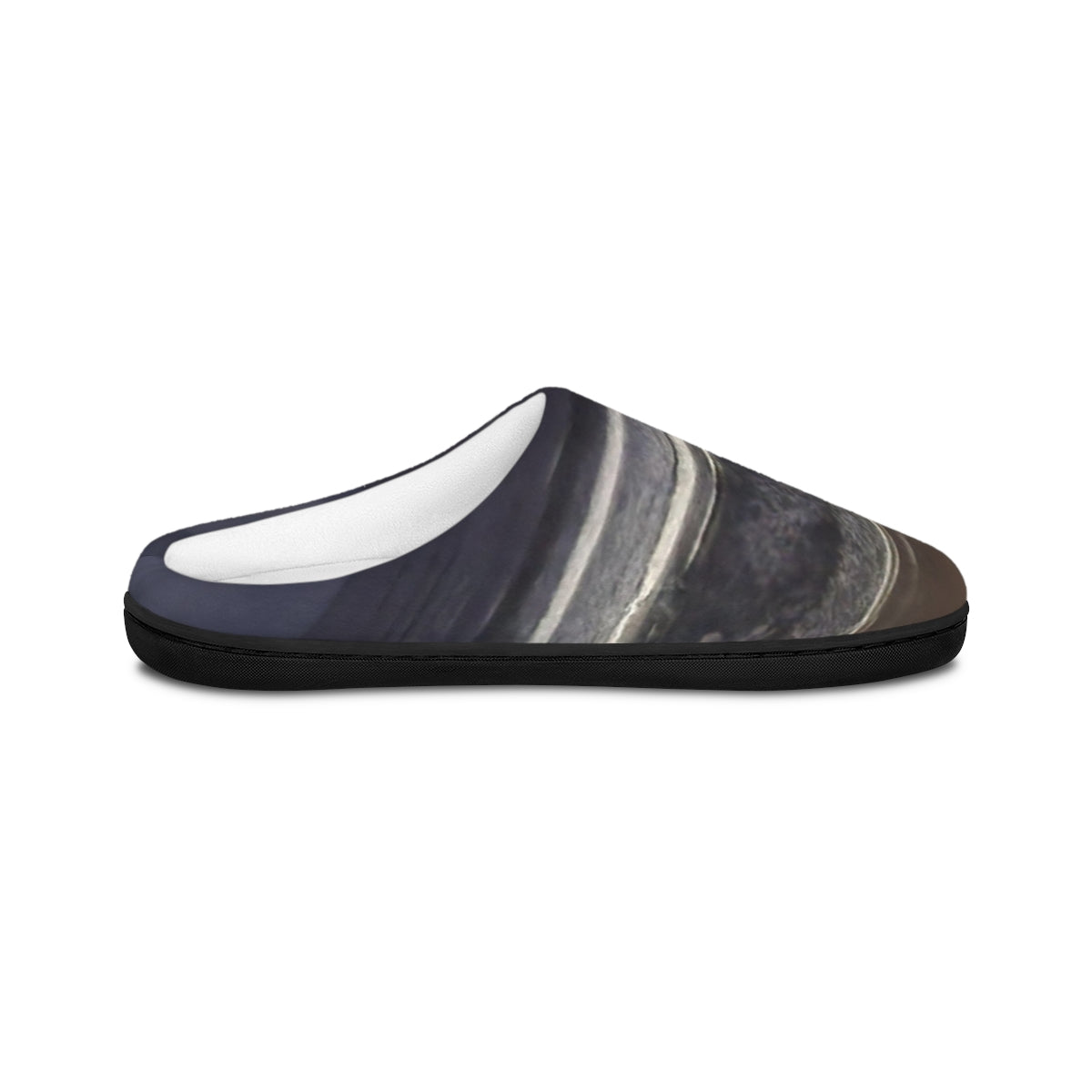 Cozy Dark Striped House Slippers for Relaxing Moments