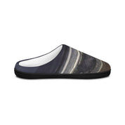 Cozy Dark Striped House Slippers for Relaxing Moments