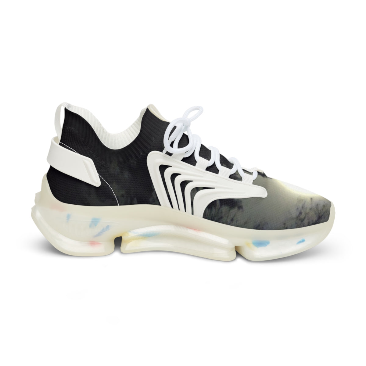Black White Futuristic Sole Modern Aesthetic Laced Up product type