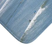 Serene Ocean Waves with Surfer Scene Home Decor Rug