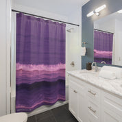 Purple Ocean Wave Shower Curtain for Modern Bathrooms