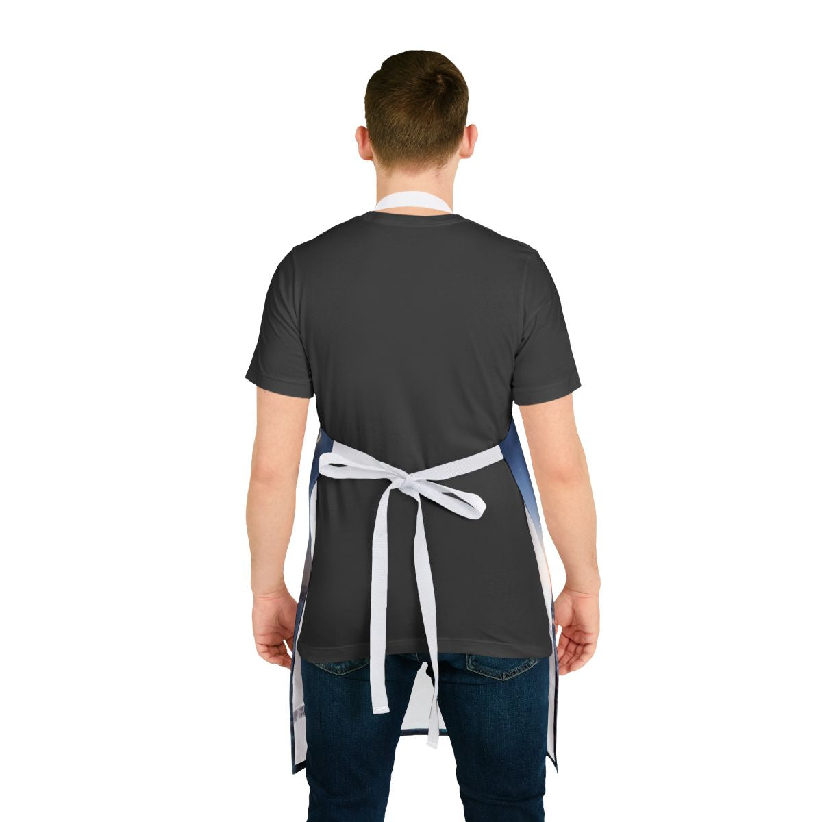 Stylish Black Back View Apron for Chefs and Cooks