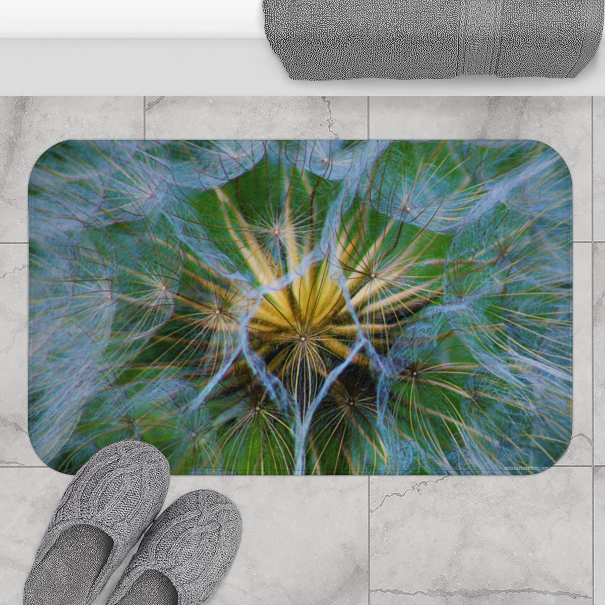 Vibrant Dandelion Burst Design Bath Mat product