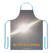 My Life Is Eclipseing Apron with Blue Straps