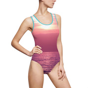 Sunset Ocean Print One-Piece Swimsuit product