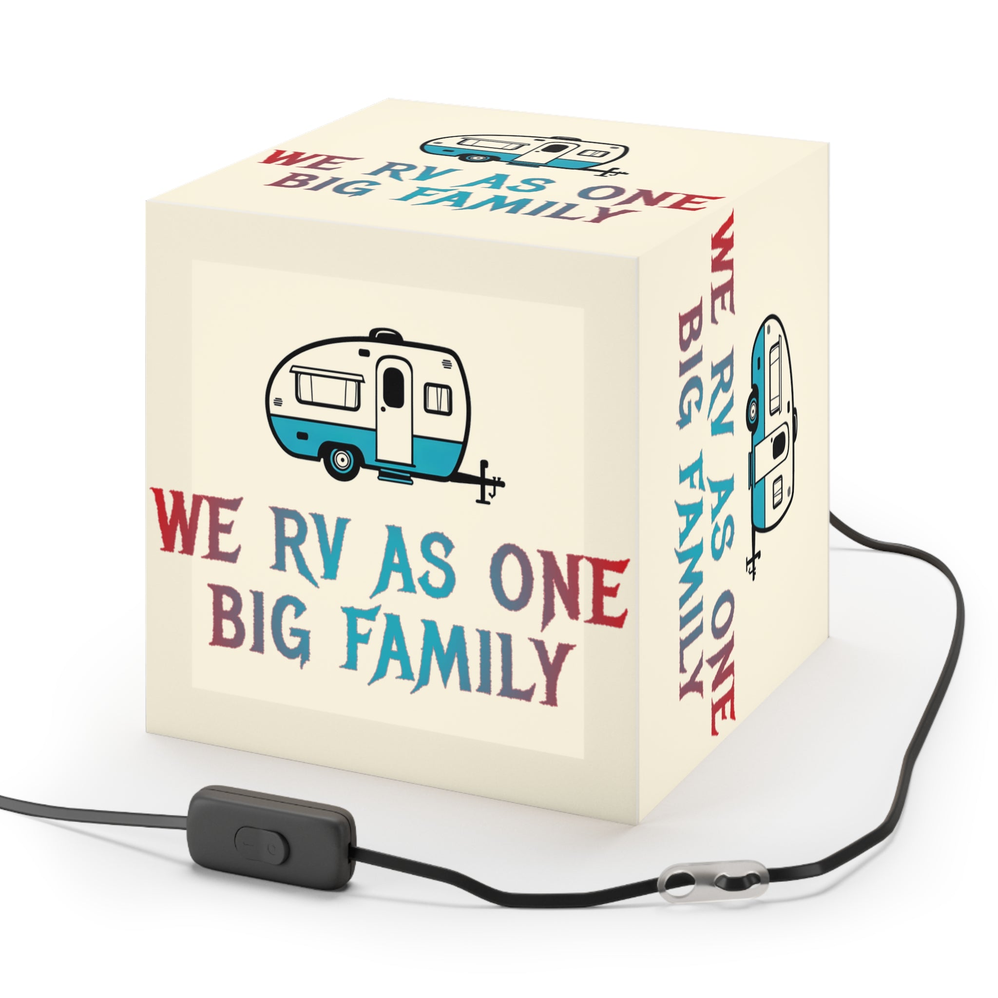 RV Camper We RV As One Big Family Light Cube product type