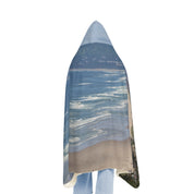 Coastal Waves Design Hooded Blanket for Cozy Comfort