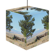 Pine Tree Blue Sky Distant Mountains Stone Structure product type