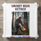 Smokey Bear retires with "Help Me!" message and fire at foot.