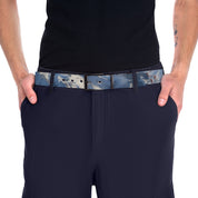 Stylish Sky-Themed Belt with Adjustable Buckle Design