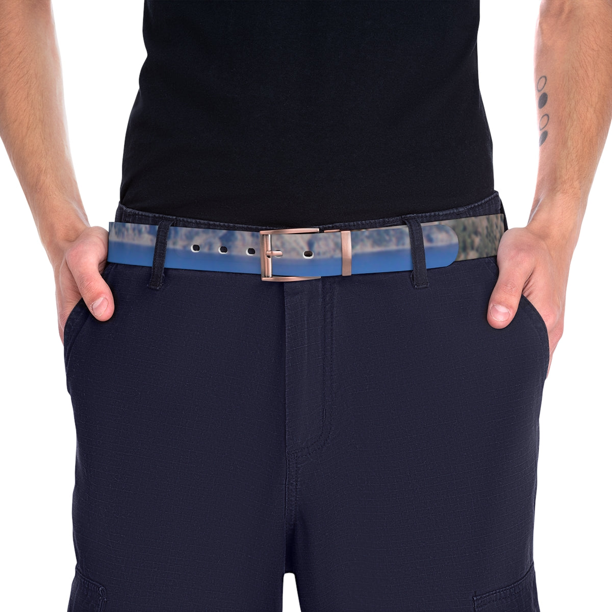 Blue Toned Adjustable Casual Belt for Men and Women
