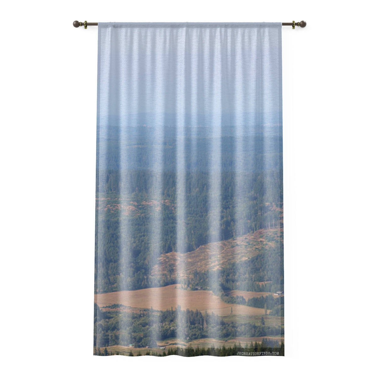 Aerial View Window Curtain, Forest Canopy, Mountains, Nature Inspired Decor, Landscape Curtains, Scenic Window Treatment, Greenery Window