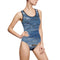 Ocean Waves Print One-Piece Swimsuit for Women