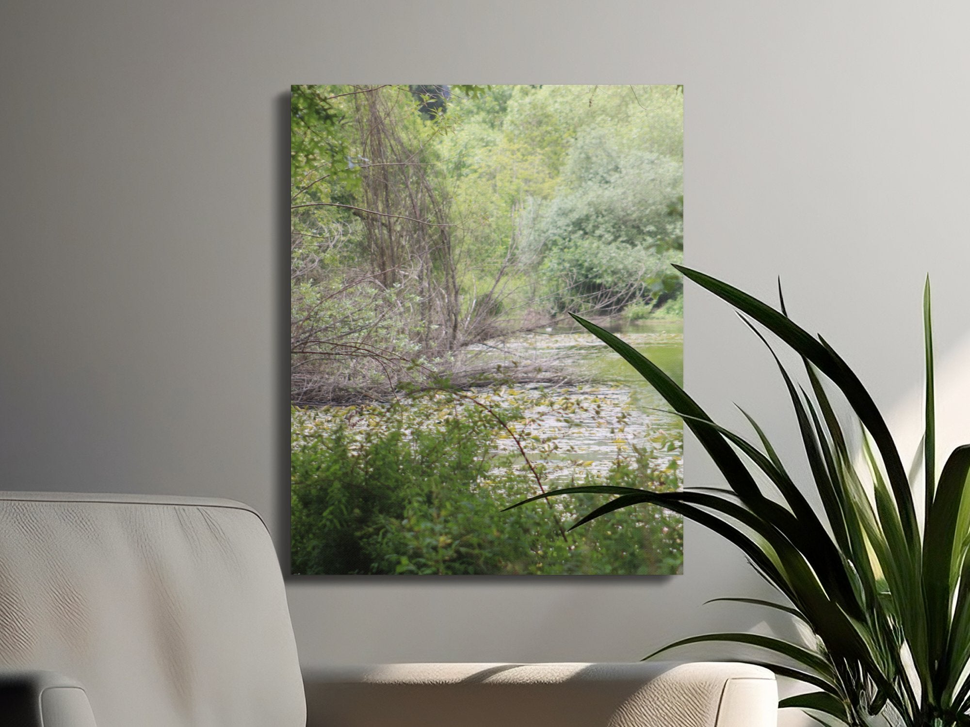 Serene Forest River Wall Art Canvas Decor product type