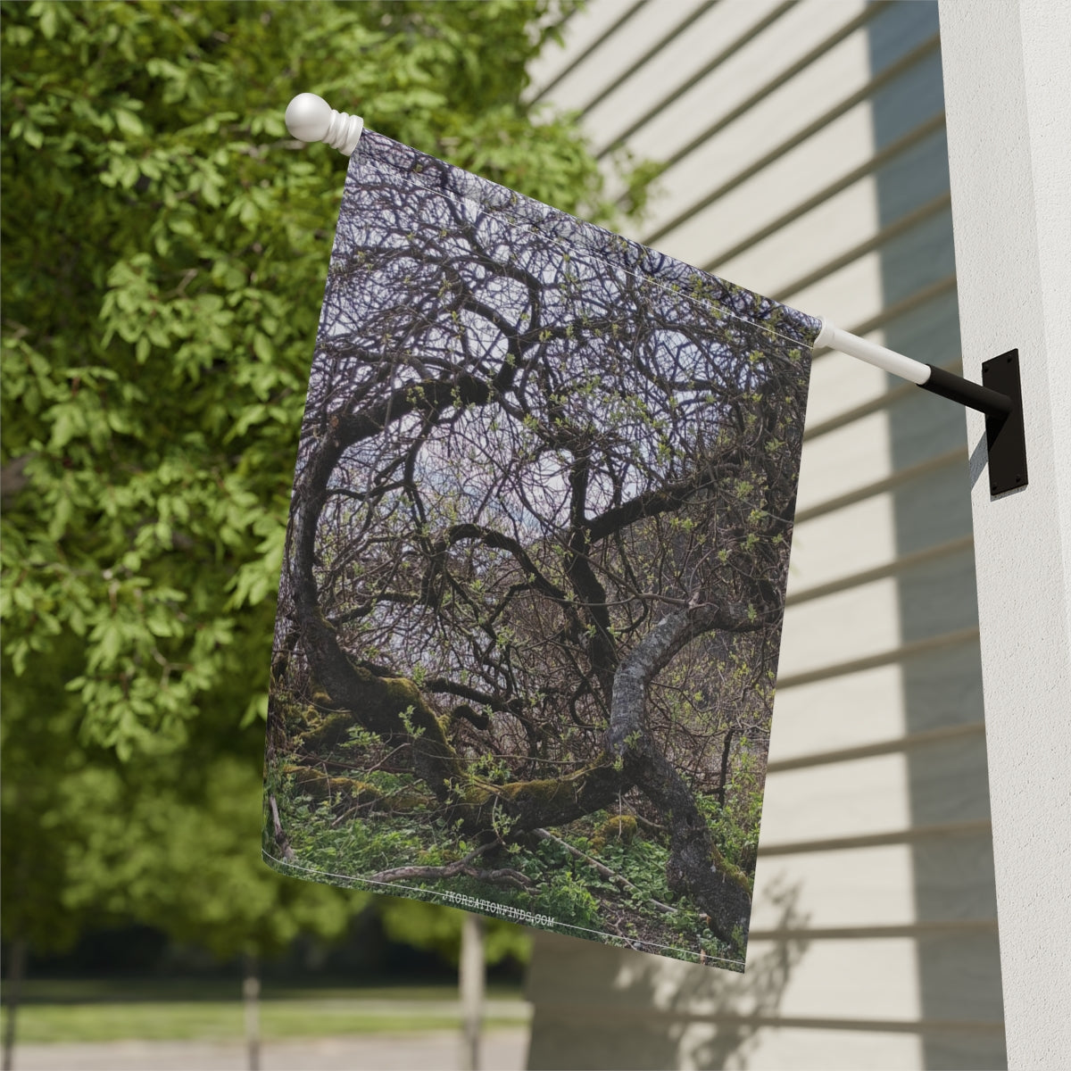 Enchanting Forest Tree Patterned Outdoor Flag