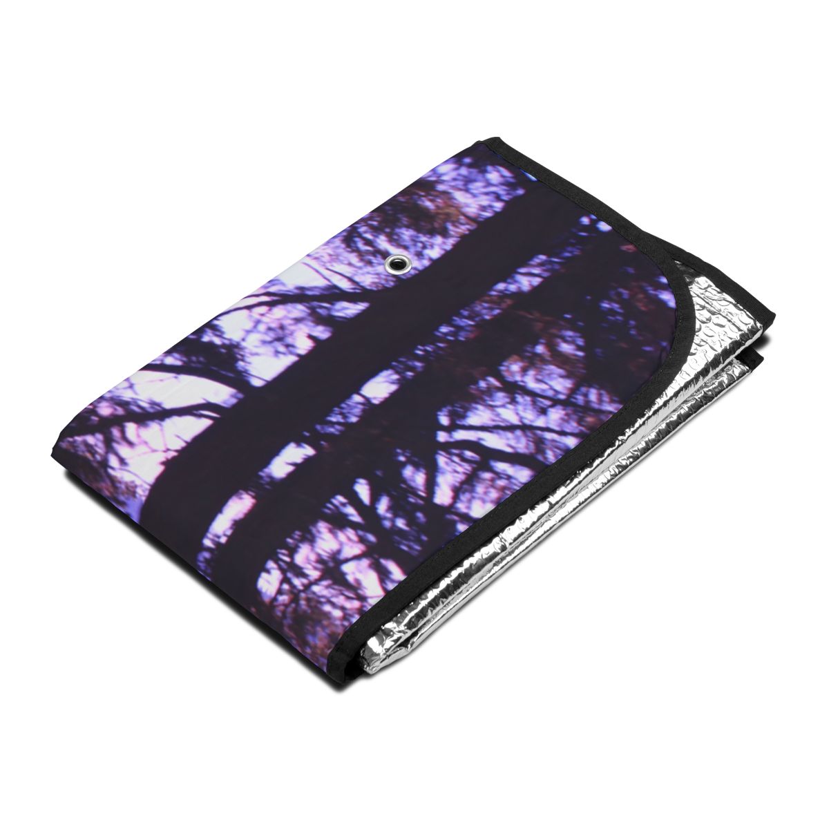 Purple Forest Pattern Foldable Car Windshield Sun Shade
