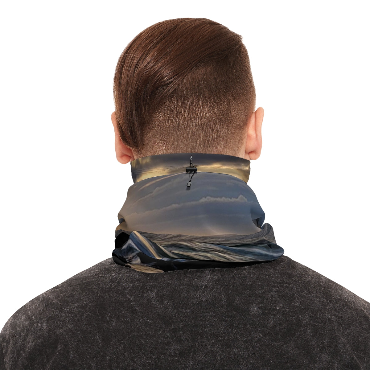 Ocean Sunrise Print Neck Gaiter for Outdoor Activities