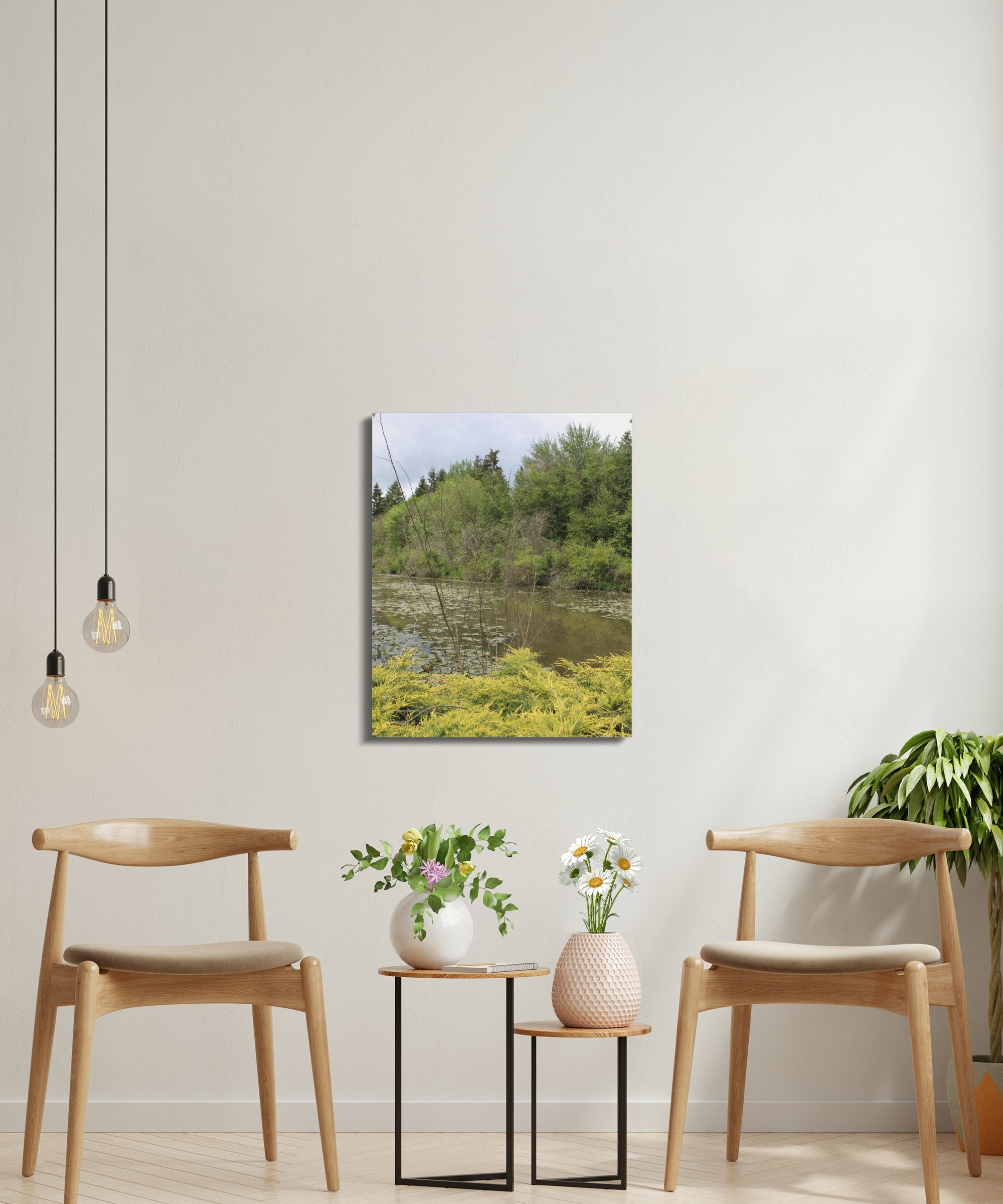 Tranquil Forest Pond Scene Wall Art product