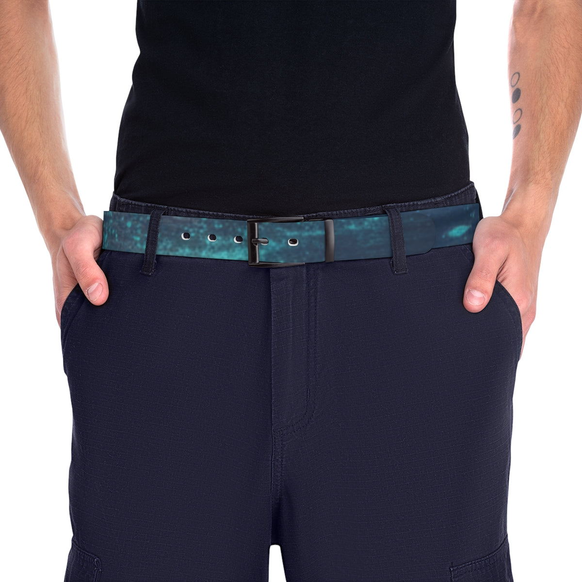 Stylish Blue Abstract Pattern Belt accessory