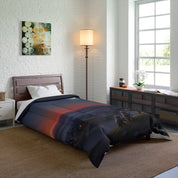Sunset Scene Printed Duvet Cover for Cozy Bedroom Decor