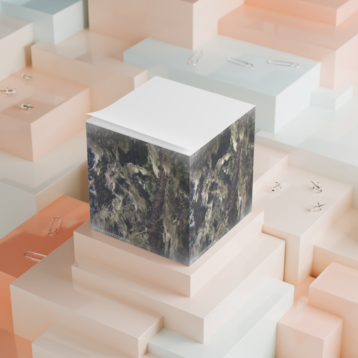 Abstract Art Texture Design on 3D Cube Display Product