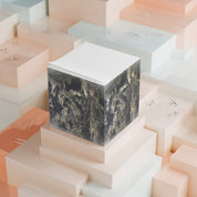 Abstract Art Texture Design on 3D Cube Display Product