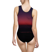 Stunning Sunset Beach Scene One-Piece Swimsuit