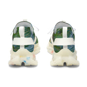 Unique Abstract Design White Sole Sports Shoes