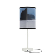 Lamp with Scenic Lakeside View and Forest Design
