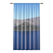 Scenic Lake and Mountain View Curtain Design