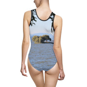 Scenic Lake and Island View One Piece Swimsuit