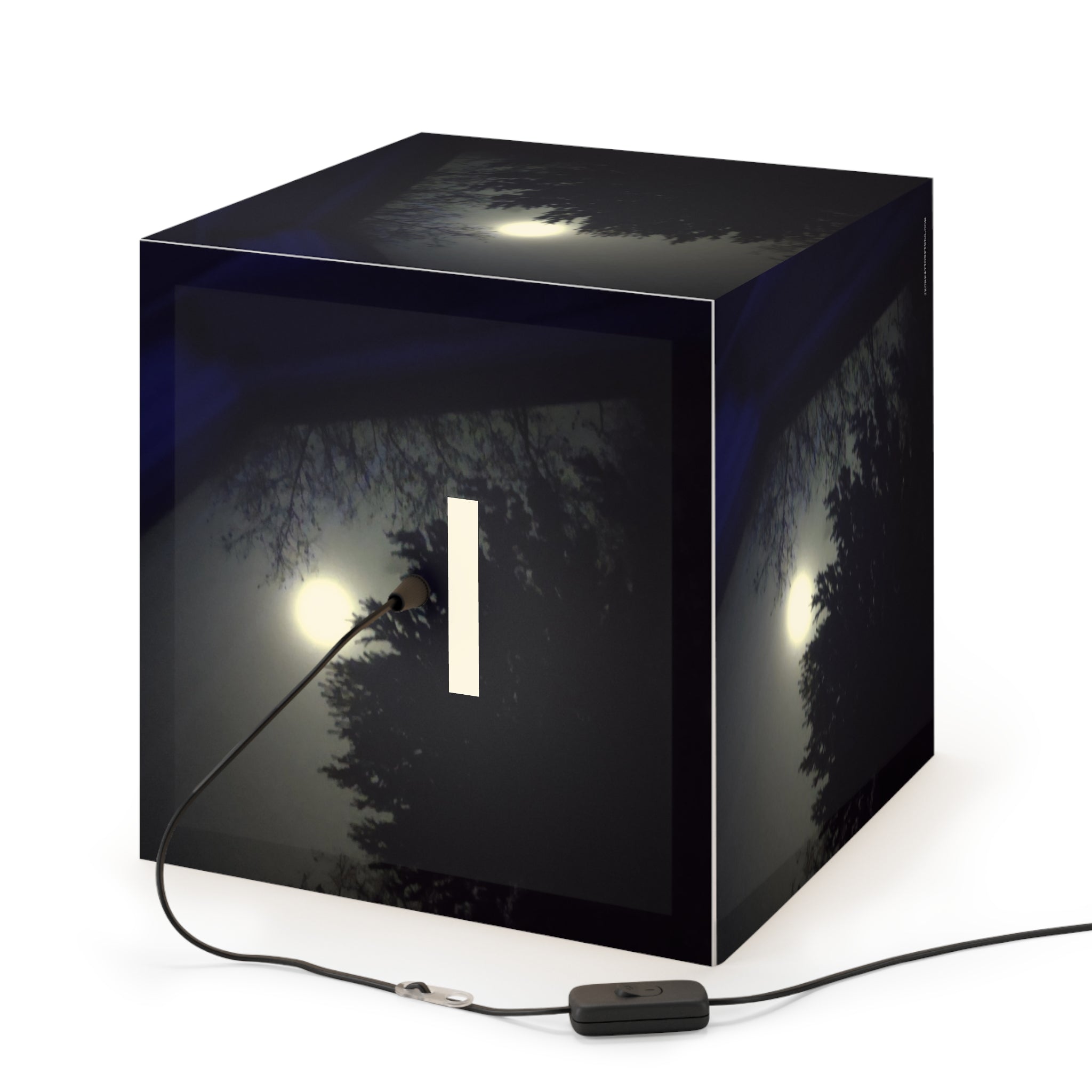 Moonlit Forest Scene Illuminated Cube product type