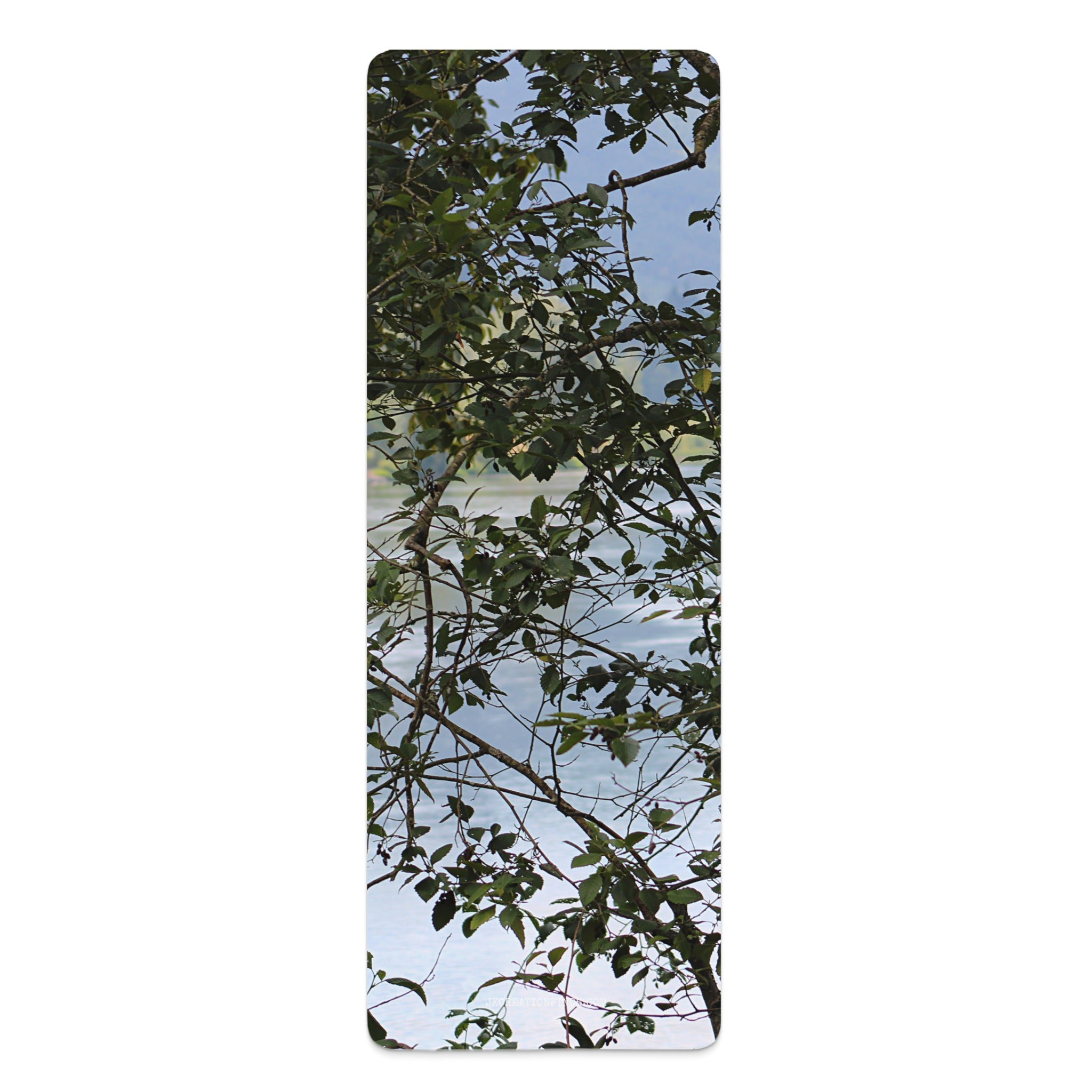 Scenic Nature Yoga Mat with Trees and Water product type
