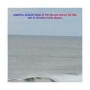 Ocean waves and sky with text "Beautiful worlds begin at the sea."