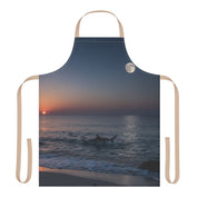 Majestic Ocean Sunset with Shark and Moon Apron