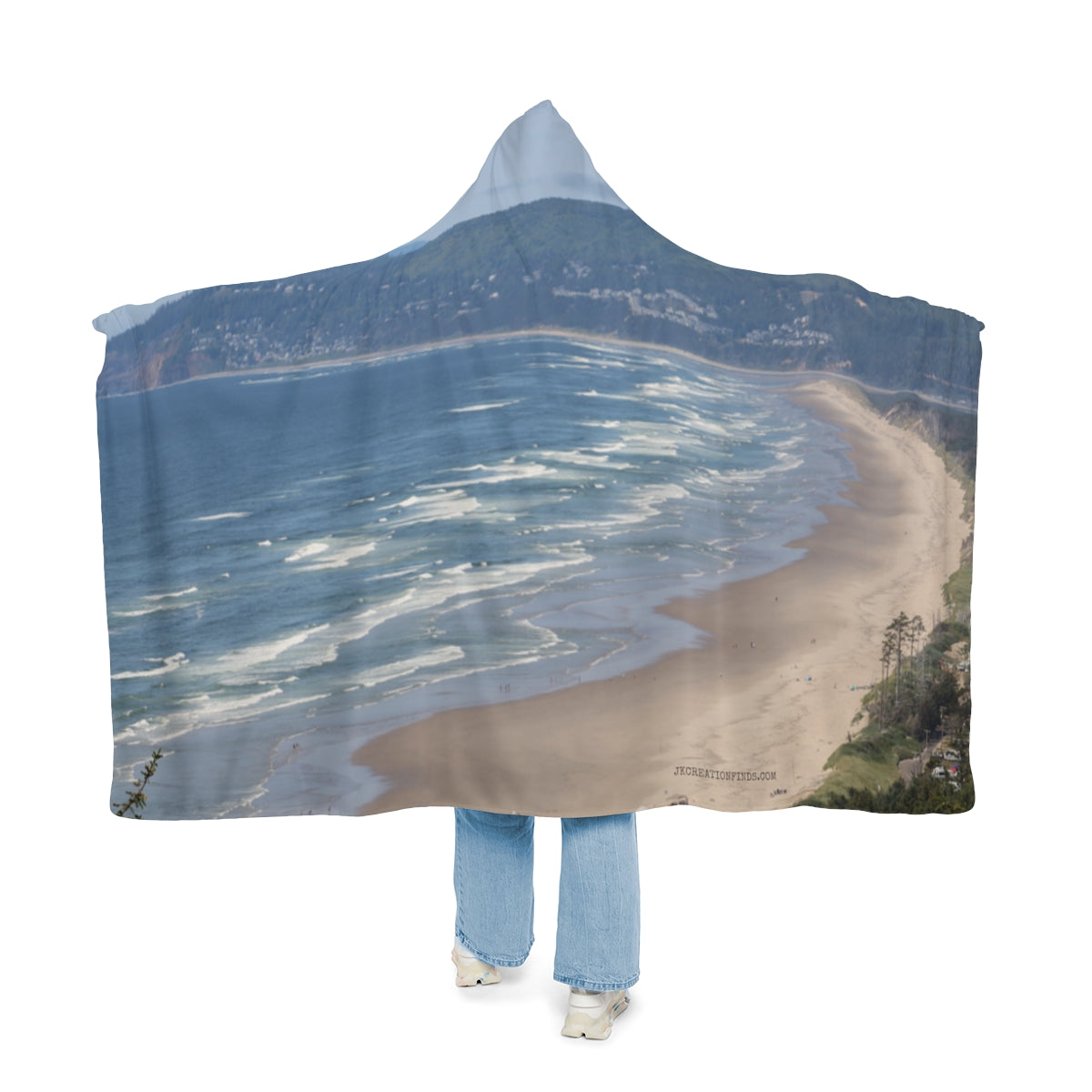 Coastal Beach View Hooded Blanket for Ultimate Comfort